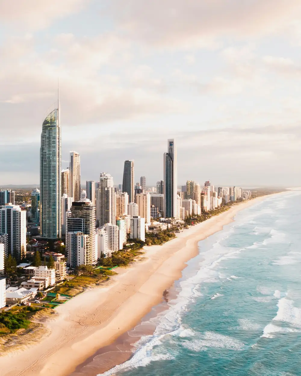 Gold Coast beachfront skyline and surf — destination for Kiwi movers