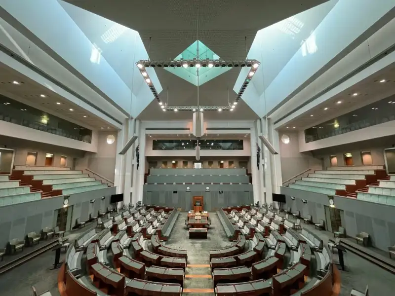 Interior view of the Australian Parliament House in Canberra